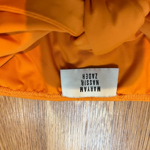 MARYAM NASSIR ZADEH DEIA FRONT TIE ONE PIECE in Orange - Picture 7 of 13